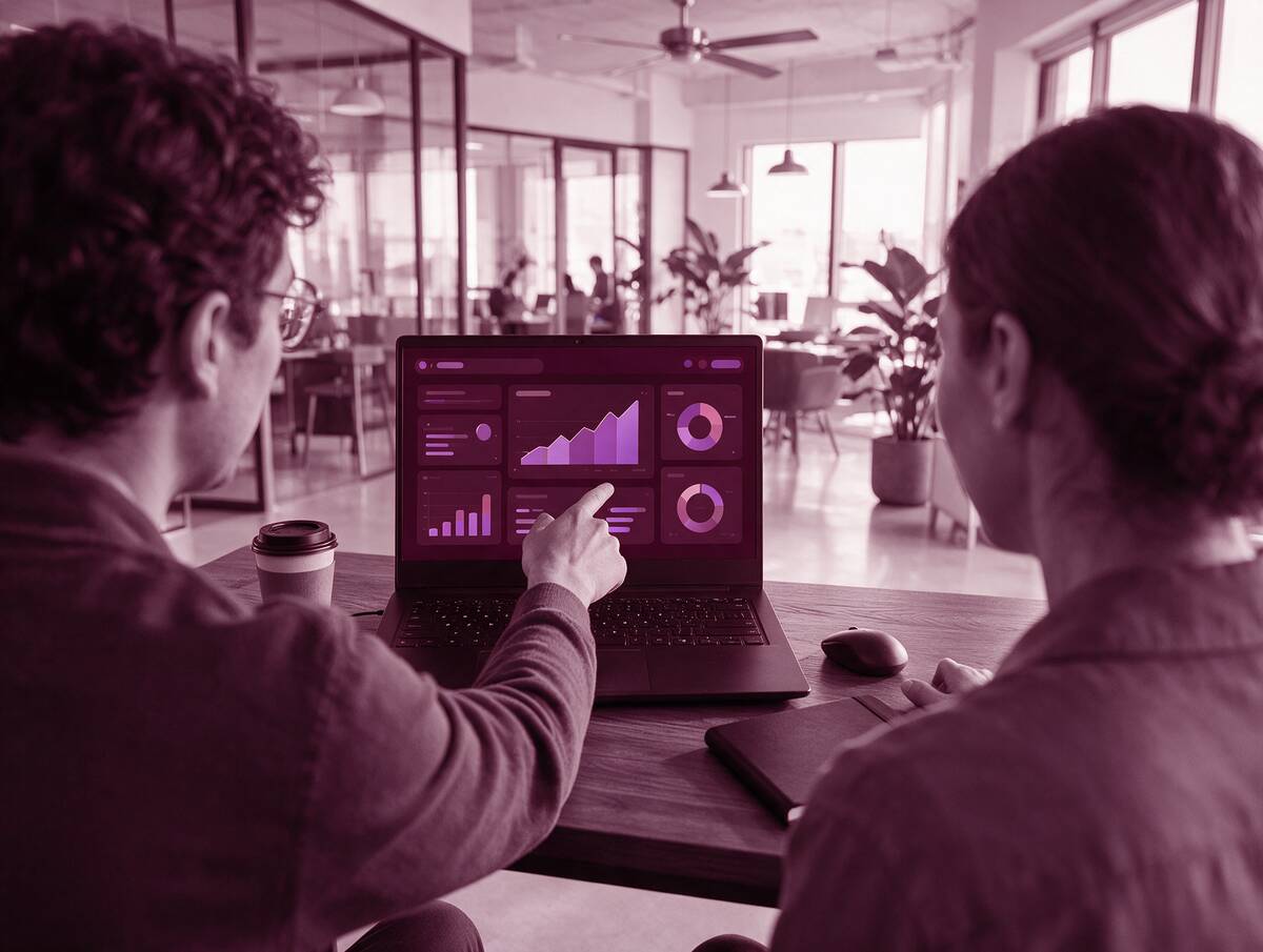 One to one software training at a laptop